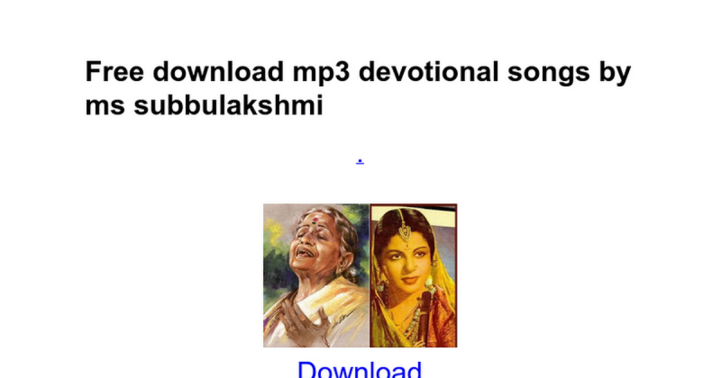 Ms Subbulakshmi Songs Download Free Xsclever U nas est 20 mp3 fayly. xsclever